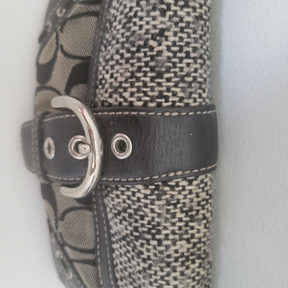 COACH Vintage Signature Soho Wool Flap Wristlet-RARE - Picture 3 of 10